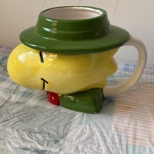 Woodstock Vintage 1872 Novelty Ceramic Mug in Yellow & Green. Applause Inc.